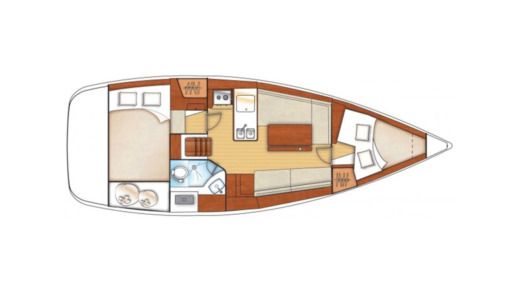 Sailboat BENETEAU OCEANIS 31 Boat layout