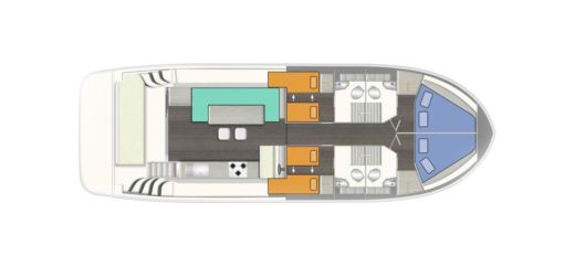 Motorboat Houseboat Poseidon 45 Plano del barco