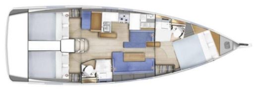 Sailboat Jeanneau Sun Odyssey 410 boat plan