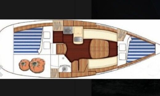 Sailboat Beneteau First 31.7 Plattegrond van de boot