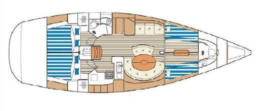 Sailboat Beneteau First 47.7 Boat layout