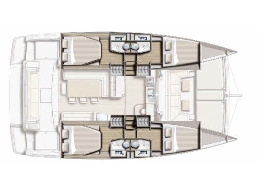 Catamaran Bali 4.1 Plan du bateau