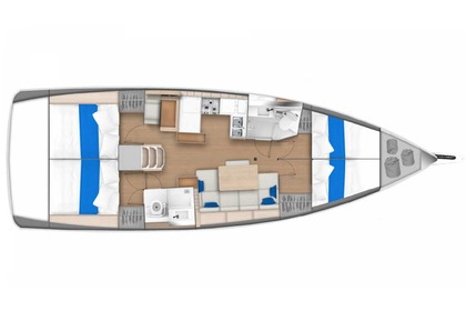 Hire Sailboat  Sunsail 44 SO Marigot