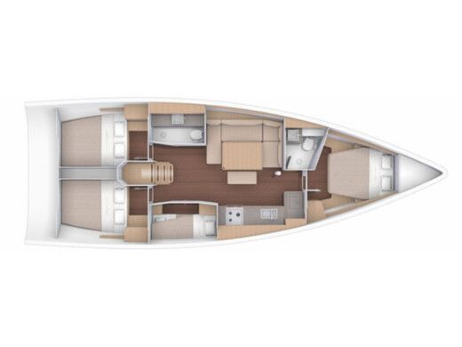 Sailboat  Dufour 430 GL Boat layout