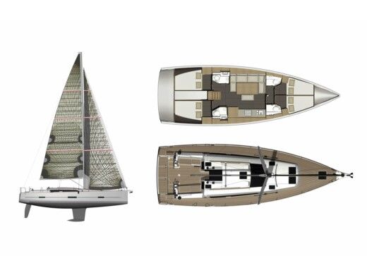 Sailboat DUFOUR 460 Grand Large Planimetria della barca