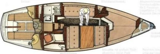 Sailboat Rethana 24 Boot Grundriss