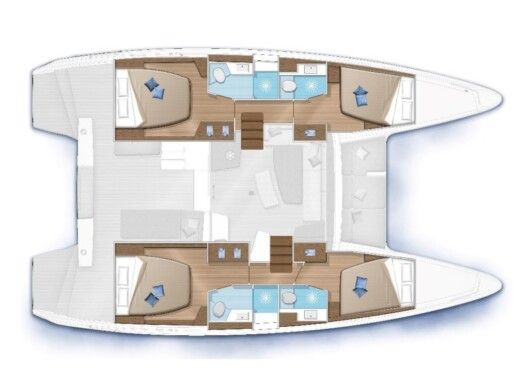 Catamaran  Lagoon 42 boat plan