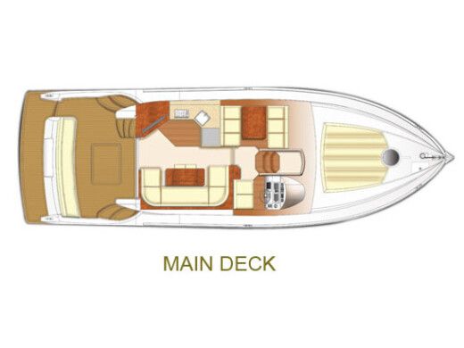 Motorboat  Majesty 44 Fly Plano del barco