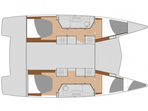 Catamaran  Isla 40 Skippered (skipper's fees not included) Boat layout
