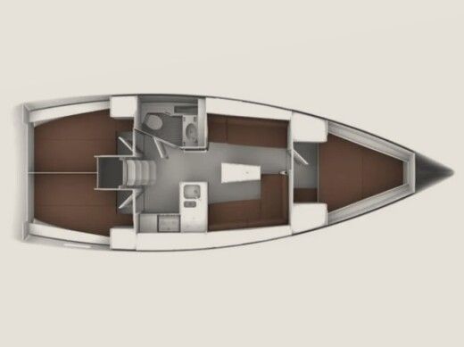 Sailboat Bavaria 37 Cruiser Boat layout