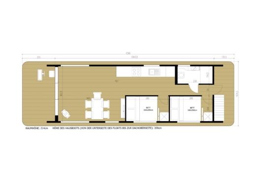 Houseboat WOMA D13 Boat design plan