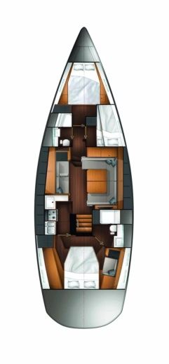 Sailboat Wauquiez Pilot Saloon 48 boat plan