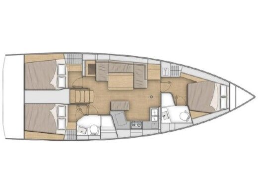Sailboat  Oceanis 40.1 Plano del barco