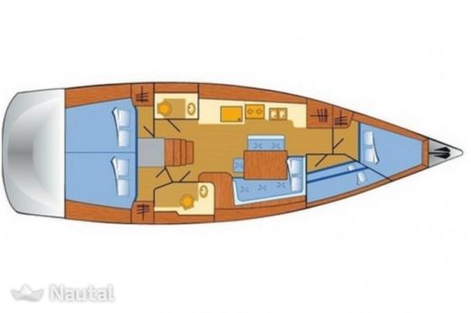 Sailboat Beneteau Oceanis 46 Plan du bateau