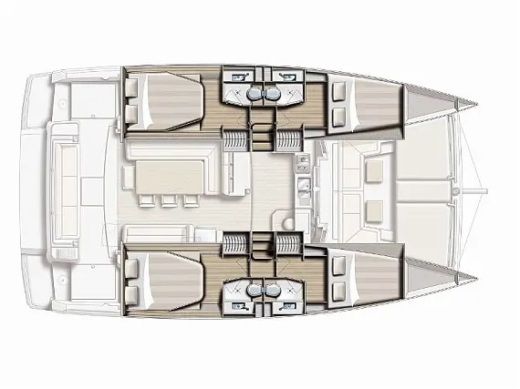 Catamaran  Bali 4.1 Princess Plan du bateau