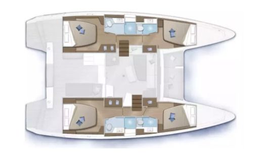 Catamaran  Lagoon 42  boat plan