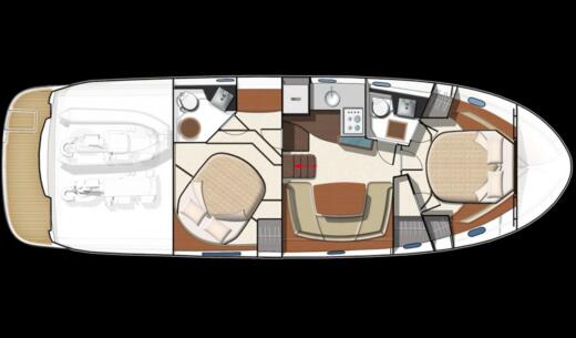 Motorboat Jeanneau Prestige 440 Plano del barco