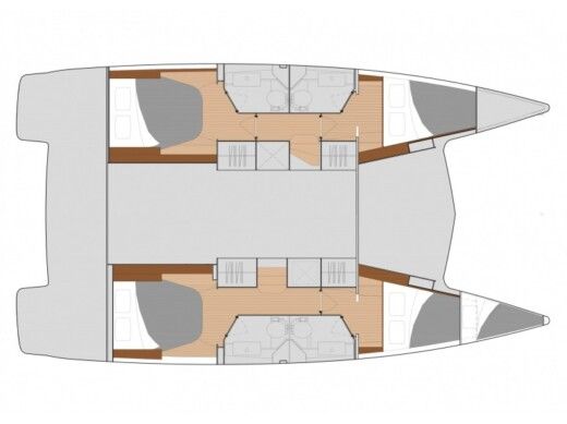 Catamaran  Isla 40 (A/C & Watermaker & Generator - 4+1 Cabins boat plan