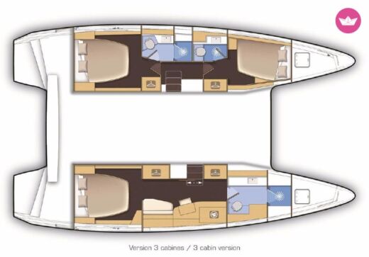 Catamaran LAGOON Lagoon 42 Boat layout