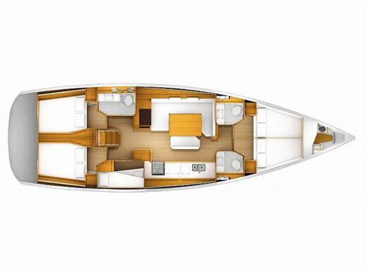 Sailboat  Sun Odyssey 519 Plan du bateau