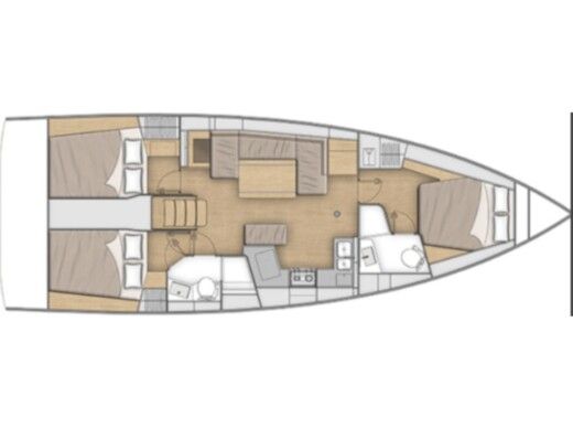 Sailboat Beneteau Oceanis 41.1 Plano del barco