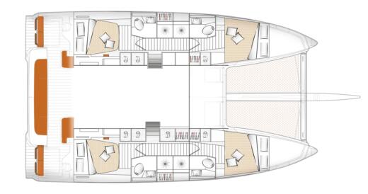 Catamaran Excess Catamarans Excess 14 Boot Grundriss