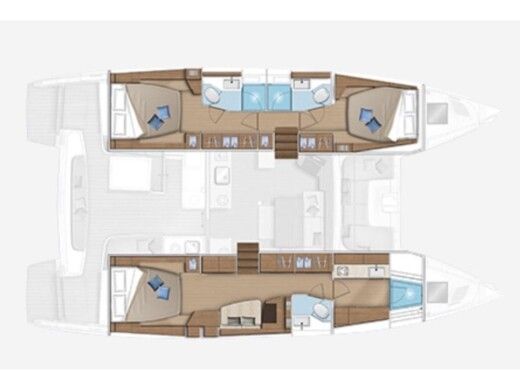 Catamaran  Lagoon 46 Plattegrond van de boot