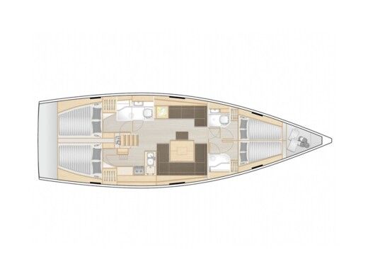 Sailboat  Hanse 458 Plan du bateau