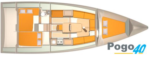 Sailboat Pogo Structures Pogo 40 Cruising Version Plano del barco