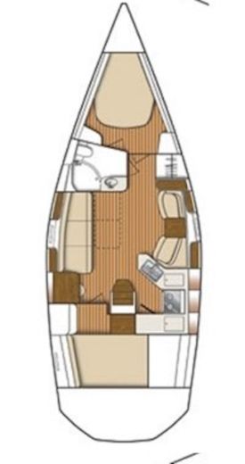 Sailboat Catalina Yachts Catalina 375 Plan du bateau