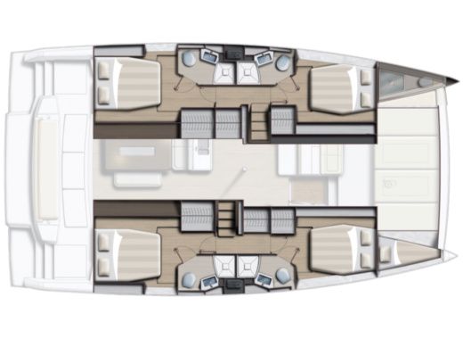 Catamaran  Bali 4.6 Mira Boot Grundriss