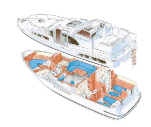 Houseboat Europa 500 Plattegrond van de boot