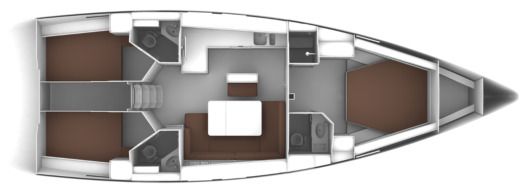 Sailboat Bavaria 46 Cruiser Boot Grundriss