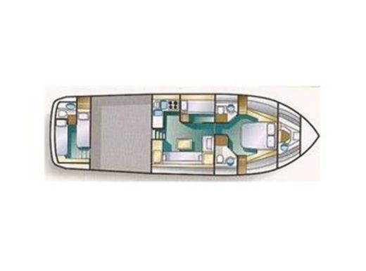 Motor Yacht Rizzardi Cr 50 - goditi una vacanza in barca Plattegrond van de boot