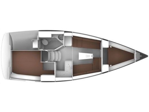 Sailboat  Bavaria Cruiser 34 Boot Grundriss