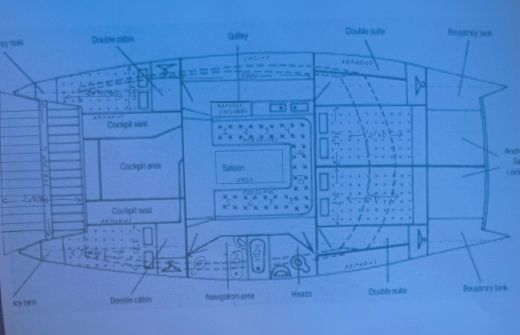 Catamaran Dean Catamarans 33 Plano del barco