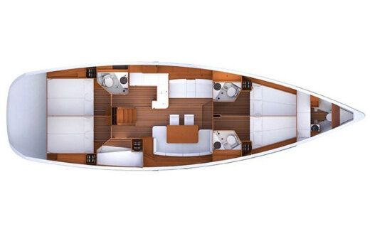 Sailboat Jeanneau Jeanneau 53 Plano del barco