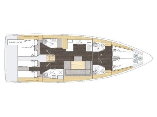 Sailboat  Bavaria C46 boat plan