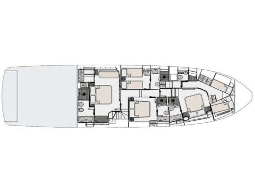 Motor Yacht  Azimut 78 Fly Plan du bateau