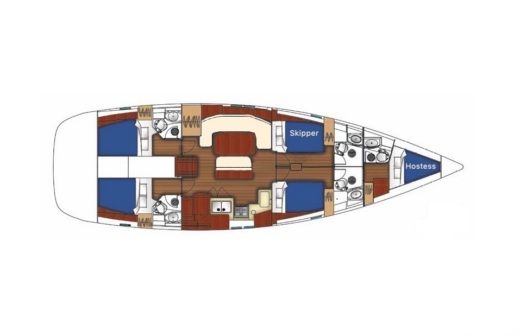 Sailboat Beneteau Oceanis 523 Planta da embarcação