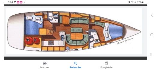 Sailboat Beneteau Oceanis 473 Planimetria della barca