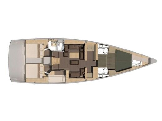 Sailboat Dufour Dufour 56 Exclusive Plano del barco