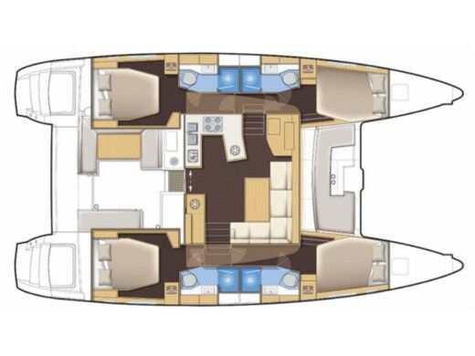 Catamaran LAGOON Lagoon 450 Plattegrond van de boot