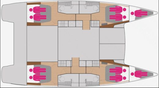 Catamaran Fountaine Pajot Helia 44 Plan du bateau