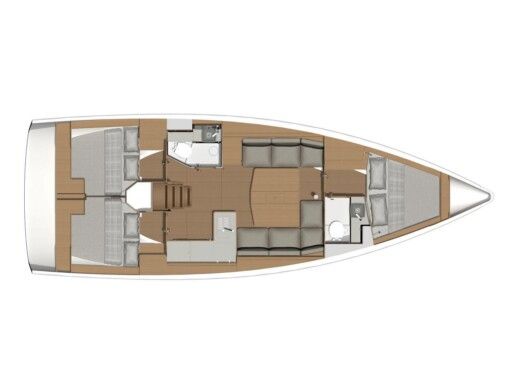 Sailboat DUFOUR Grand Large Plano del barco