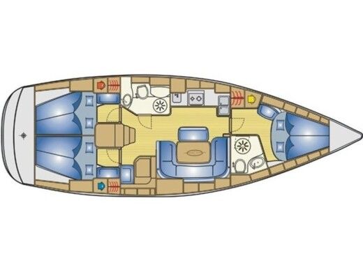 Sailboat Bavaria 39 Cruiser Boot Grundriss