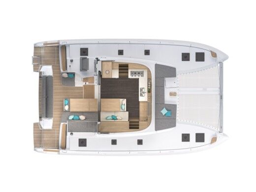 Catamaran  Lagoon 43  boat plan