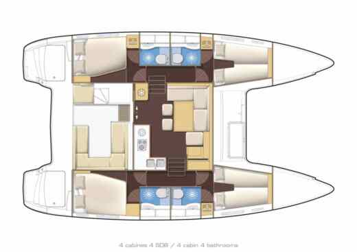 Catamaran Lagoon Lagoon 400 S2 Boat layout