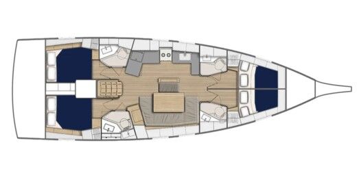 Sailboat Beneteau Oceanis 46.1 Boat layout