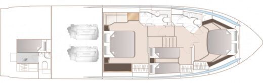 Motor Yacht Princess V 60 Boat layout